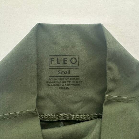 Fleo El Toro Legging 25" High Rise Size Small Bronze Green Gym Crossfit Workout - Picture 4 of 6